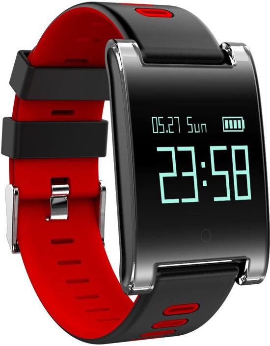 Activity Tracker Zwart/Rood met Hartslagmeter - Bloeddrukmeter - Calorieteller - Stappenteller - Hardloop horloge - Slaapmonitor - Smartwatch Trends